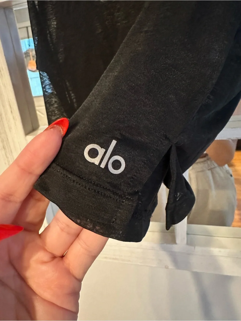 ALO Yoga Black Sleeveless Hooded Tank